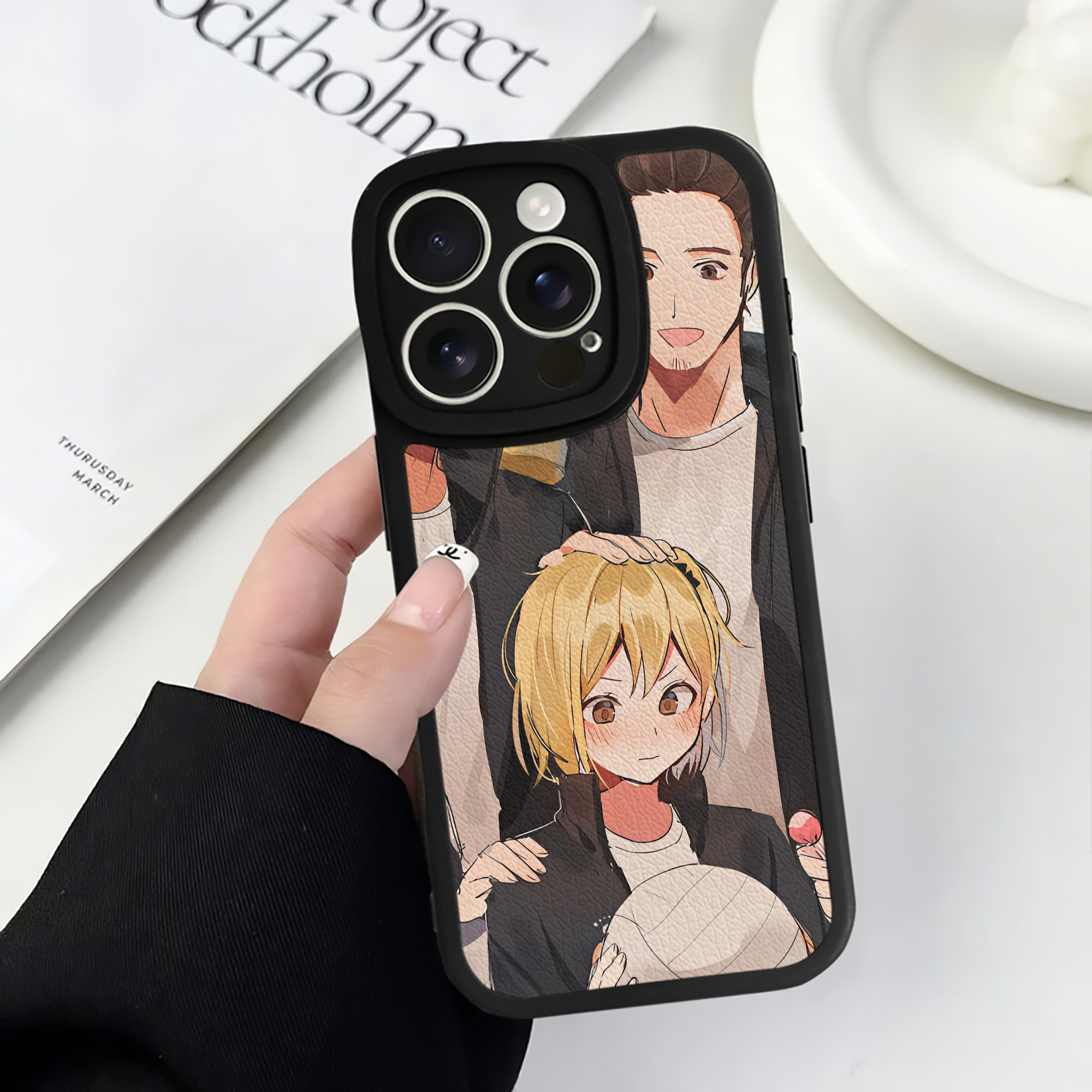 （画像用） ハイキュー!! Haikyu!! 【iPhone 16シリーズ対応】シリコンスマホケース（レザー調） 材質：シリコン